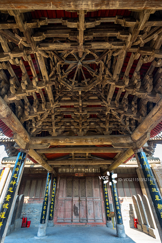 中国山西省临汾市尧都区牛王庙戏台图片素材