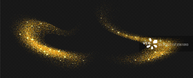 金色闪光飞溅的闪亮星尘爆炸效果图片素材