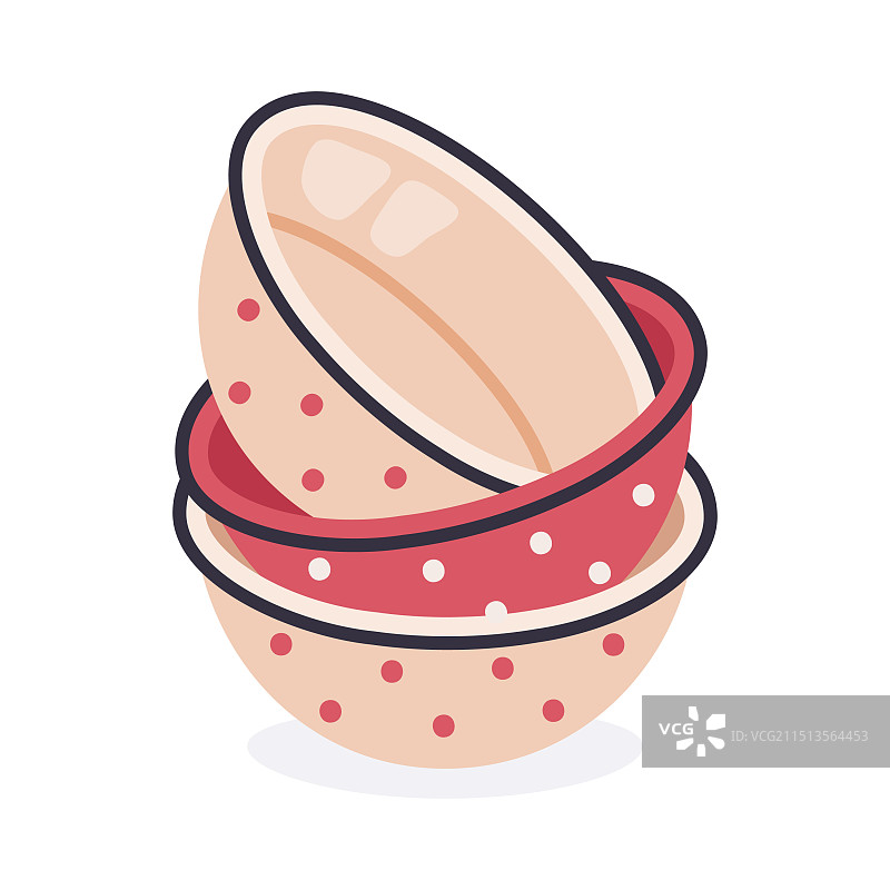 陶瓷碗深盘堆叠图片素材