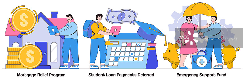 抵押贷款救济计划学生贷款递延图片素材