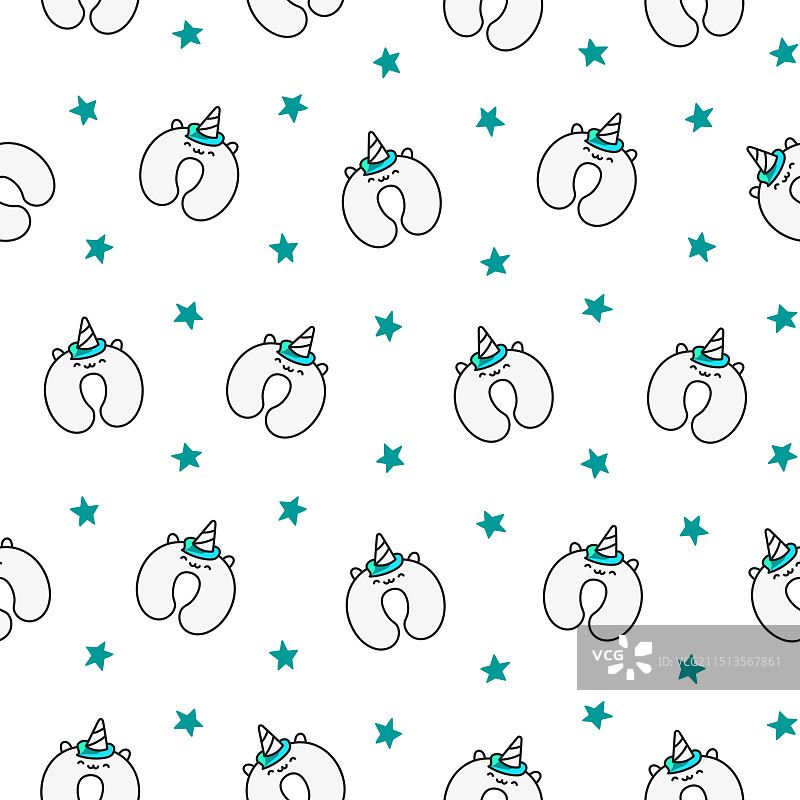 旅行护颈枕无缝图案图片素材