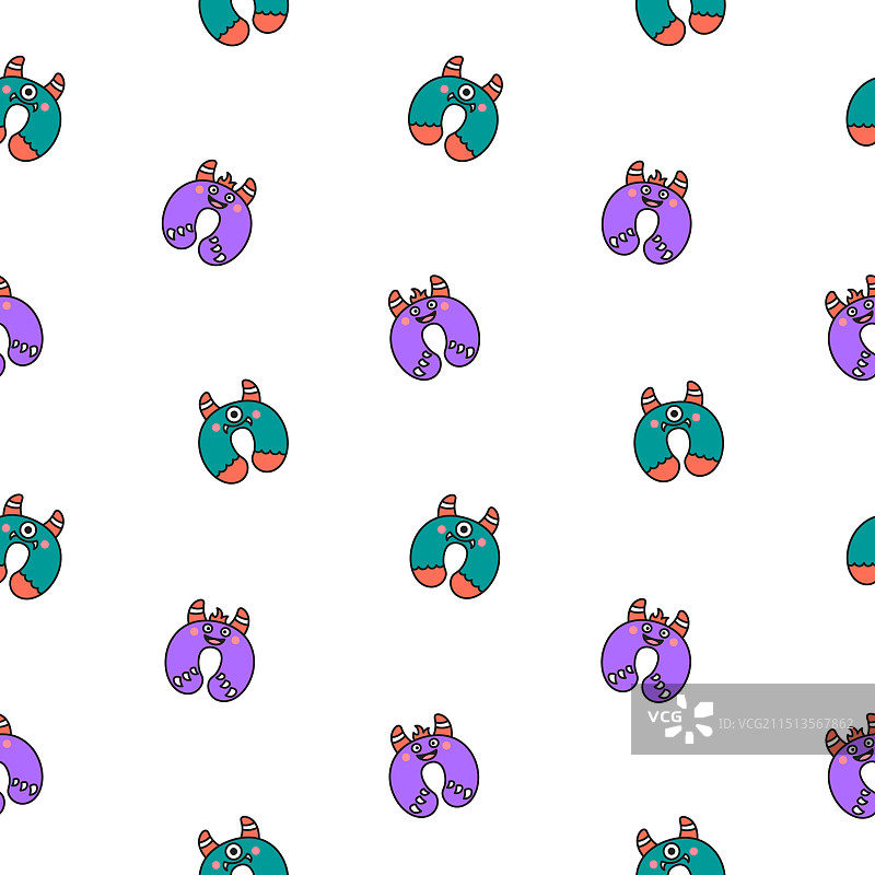 旅行护颈枕无缝图案图片素材