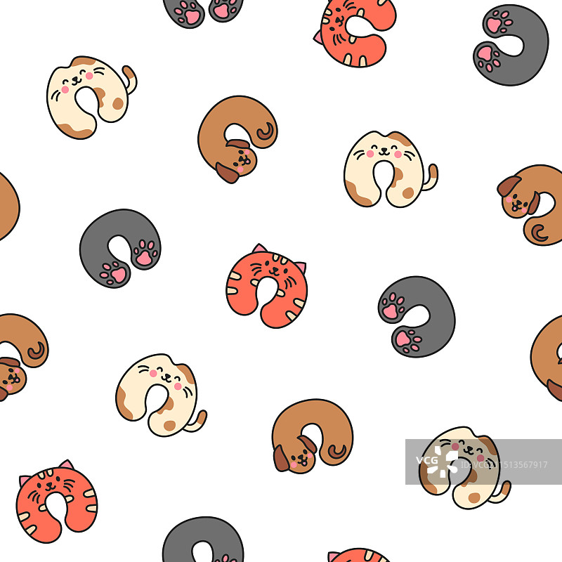 旅行护颈枕无缝图案图片素材