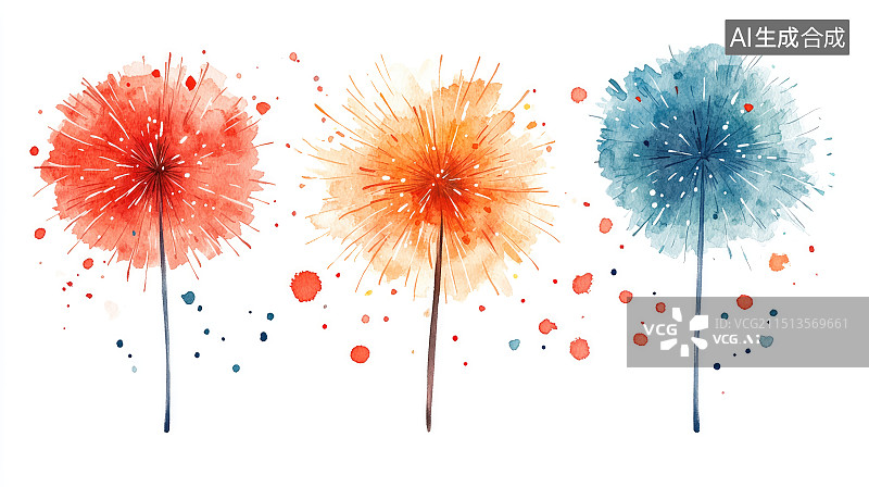 【AI数字艺术】色彩艺术烟花图片素材