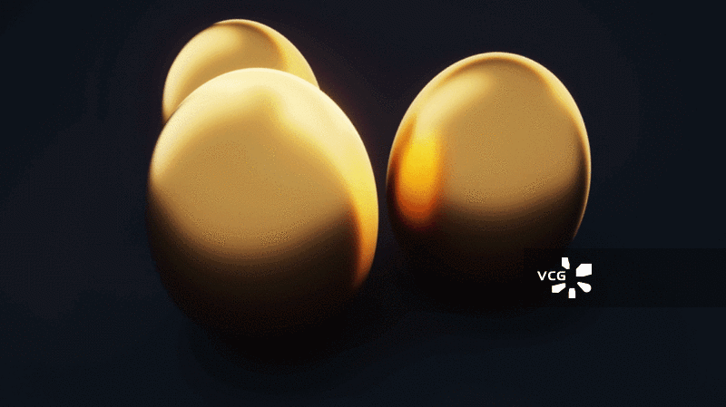 开启的金蛋三维渲染图片素材