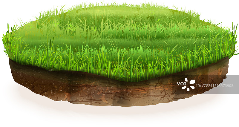 逼真3D土地圆形地块图片素材