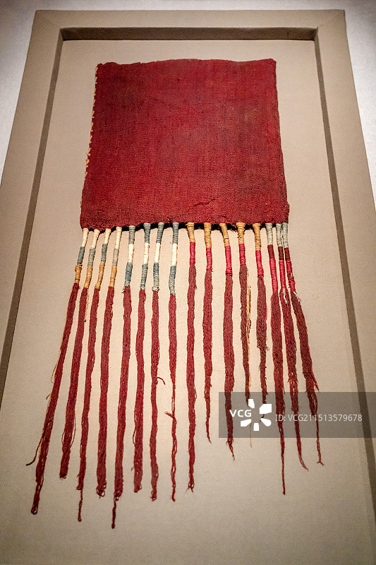 装古柯叶的编织袋；纳斯卡文化(公元300年-500年)图片素材