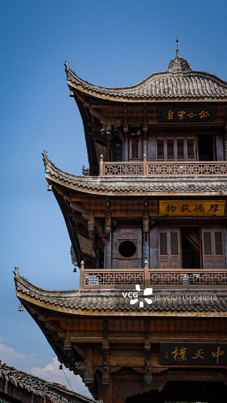 阆中古城的古建筑图片素材