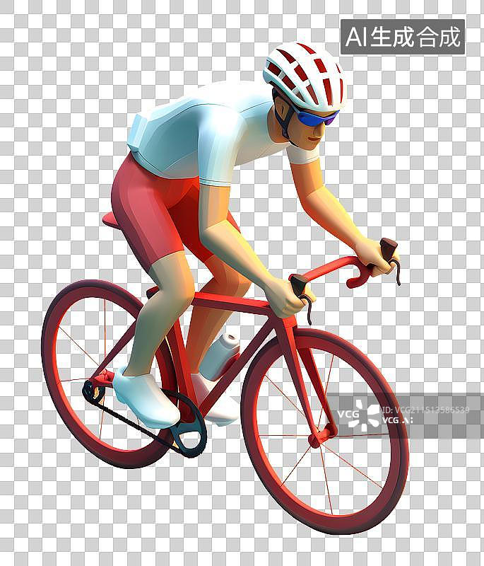 【AI数字艺术】人物 自行车手 3D 运动 比赛图片素材