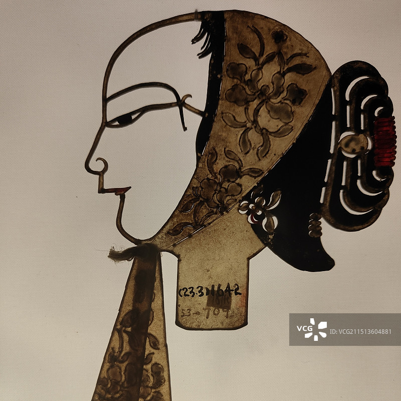 皮影女性人头像图片素材