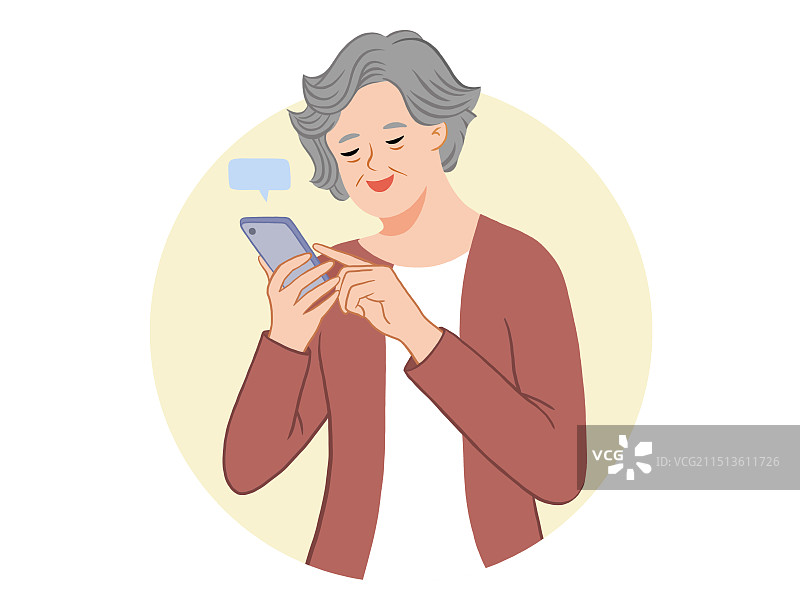 用手机的老人图片素材