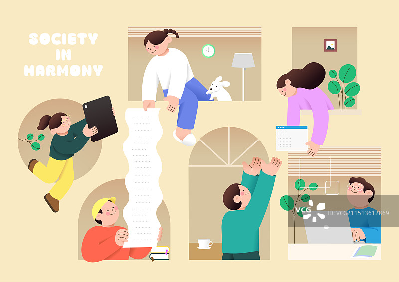 商业互联人群图片素材