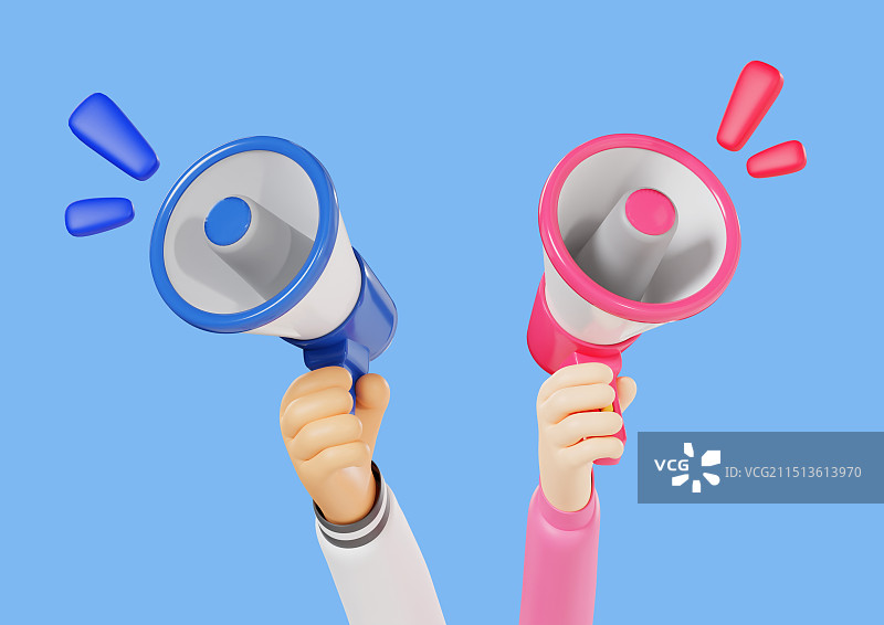 拿着扬声器的手图片素材