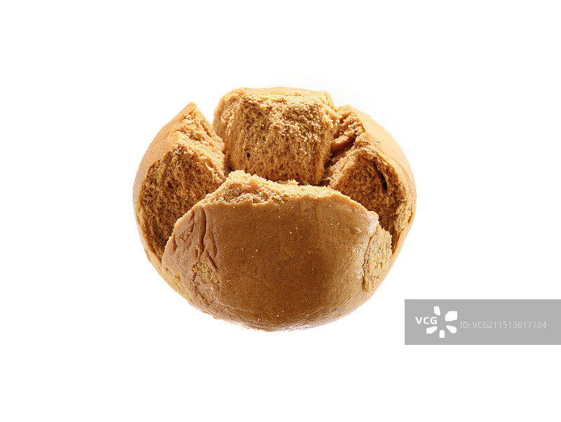 一个主食粮食红糖馒头特写的白底图图片素材