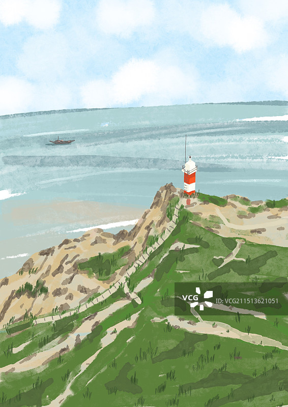 海边的灯塔图片素材