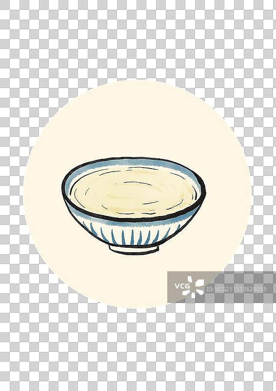 水墨风宁波美食插画元素-甜豆浆图片素材