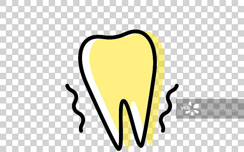 因松动引起的牙齿牙科图像图标图片素材