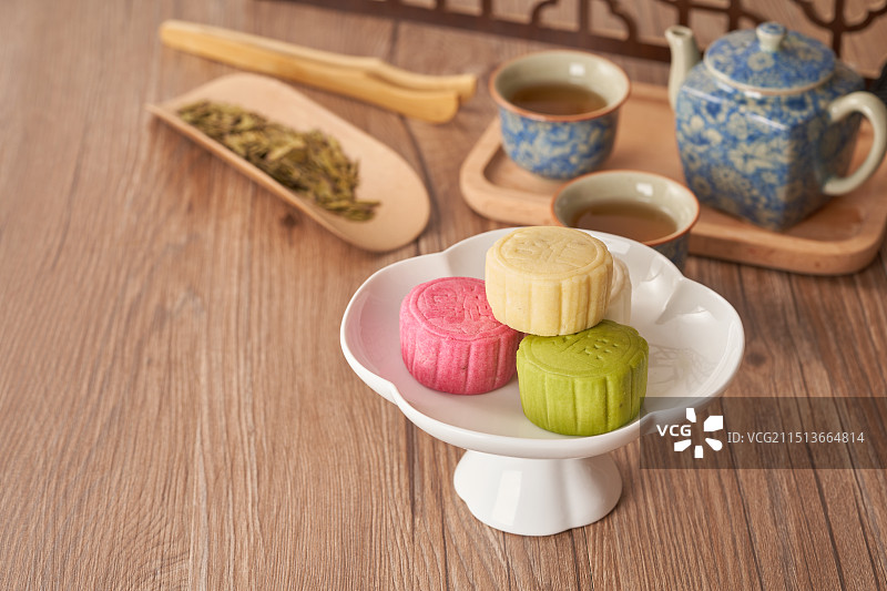 中秋节月饼美食场景图图片素材