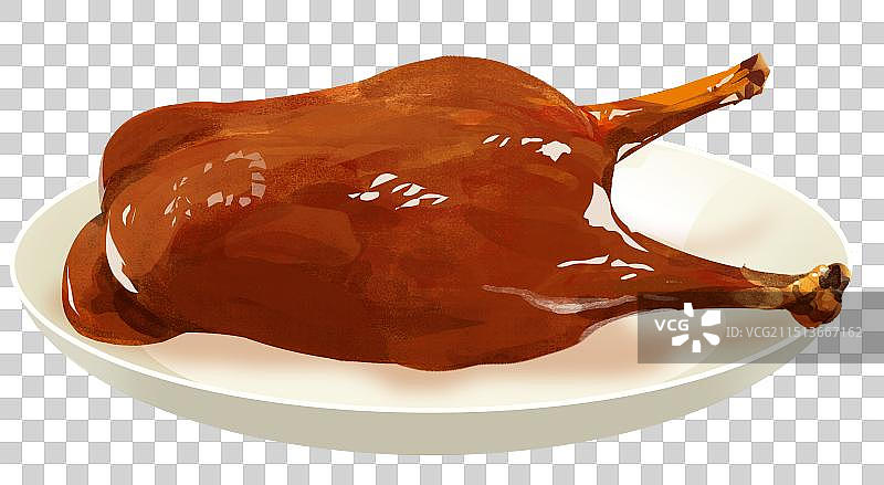 中餐美食食物食材饮食健康美味鸭子鸭肉烤肉烤鸭资讯元素素材插画图片素材