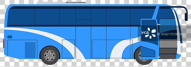 城市都市乡下乡村出行旅游大巴车卡通汽车元素侧面插画图片素材