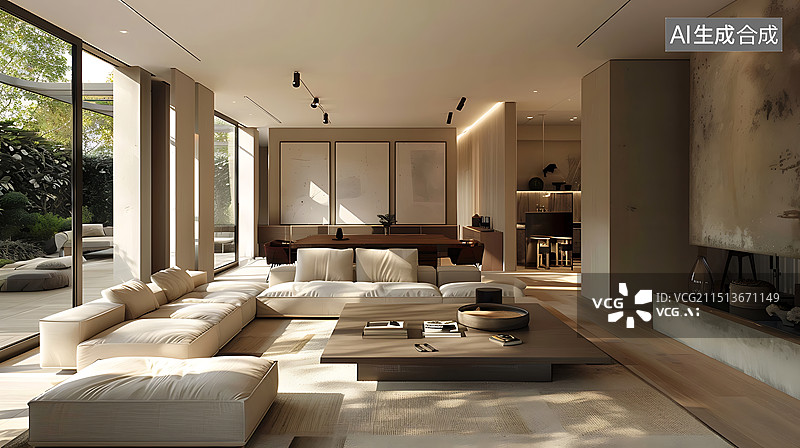 【AI数字艺术】现代风高级感家居室内设计图片素材