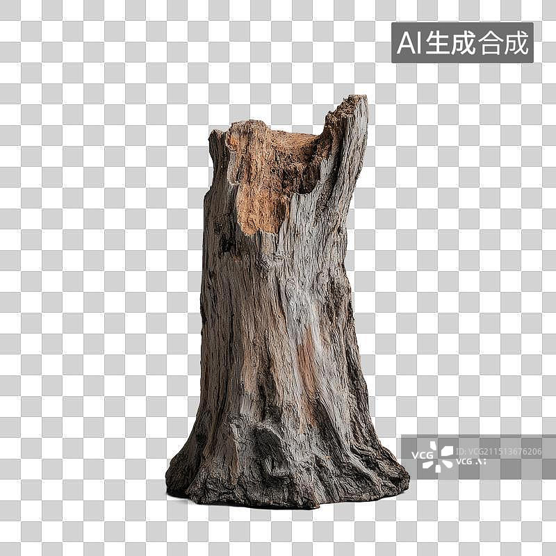【AI数字艺术】枯木桩图片素材