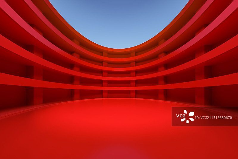 红色抽象建筑背景图图片素材