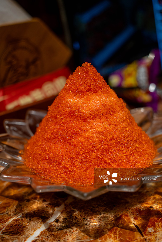 火山沙拉鱼籽蟹籽沙拉造型图片素材