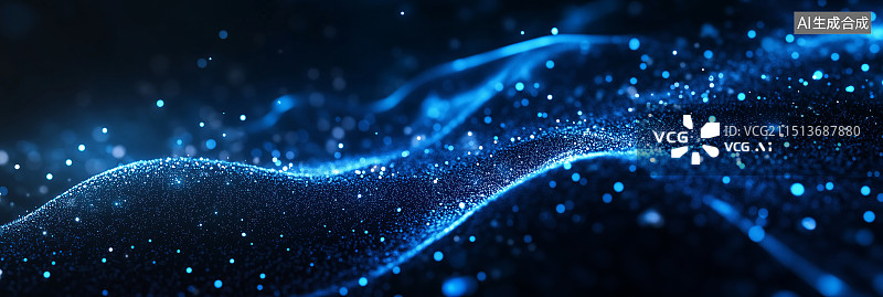【AI数字艺术】科技感粒子线条海报背景图片素材