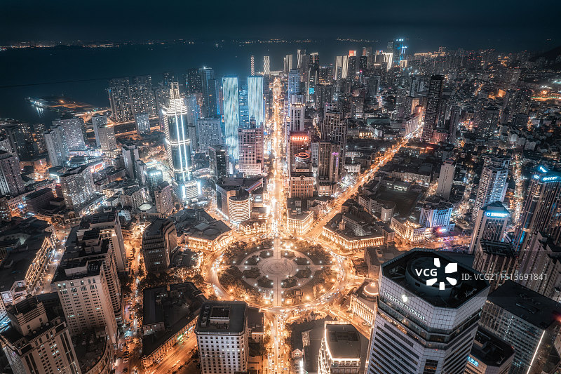 大连之夜图片素材