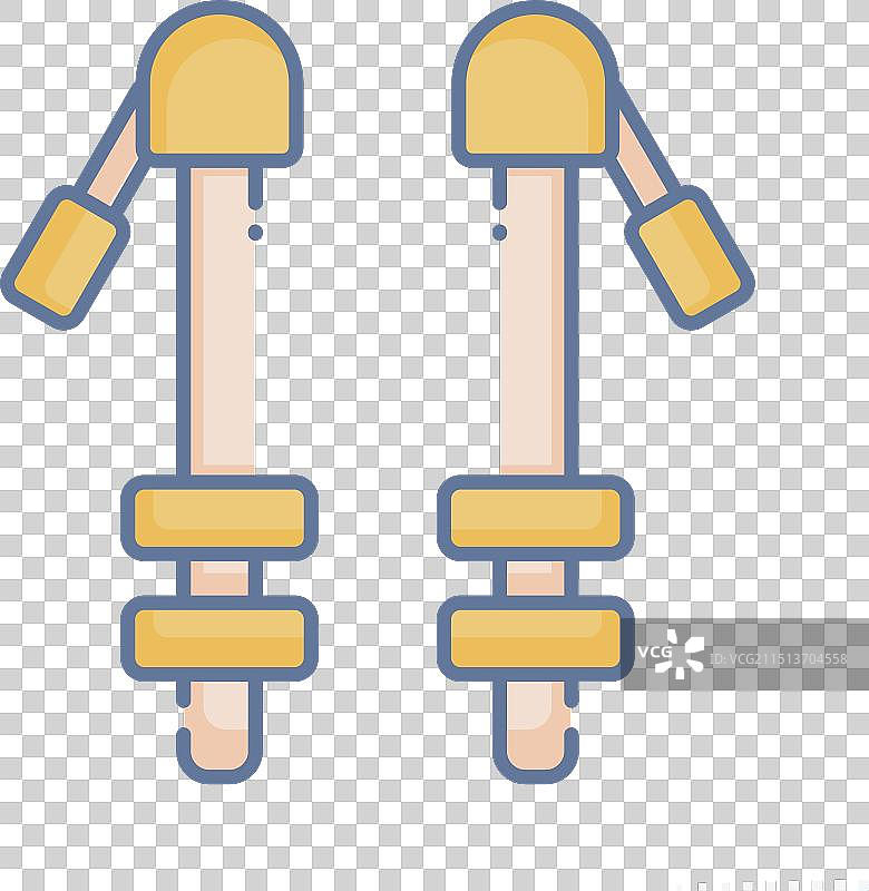 登山杖背包客图标图片素材