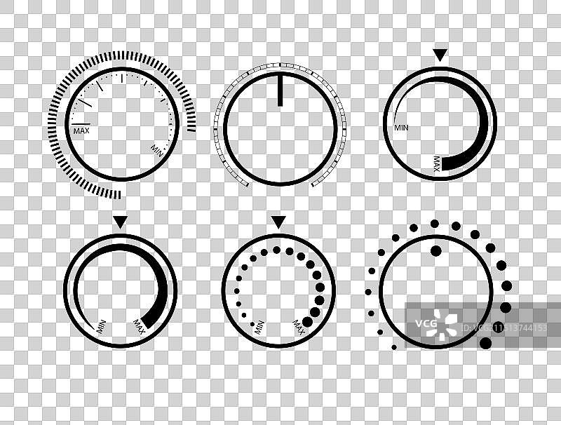带圆形刻度的旋转调节拨盘图片素材