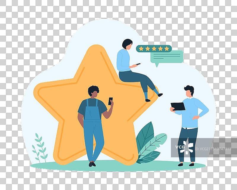 满意度调查积极客户评价图片素材