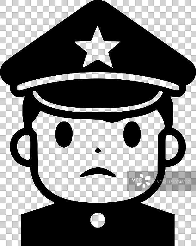 军队黑白隔离图标图片素材