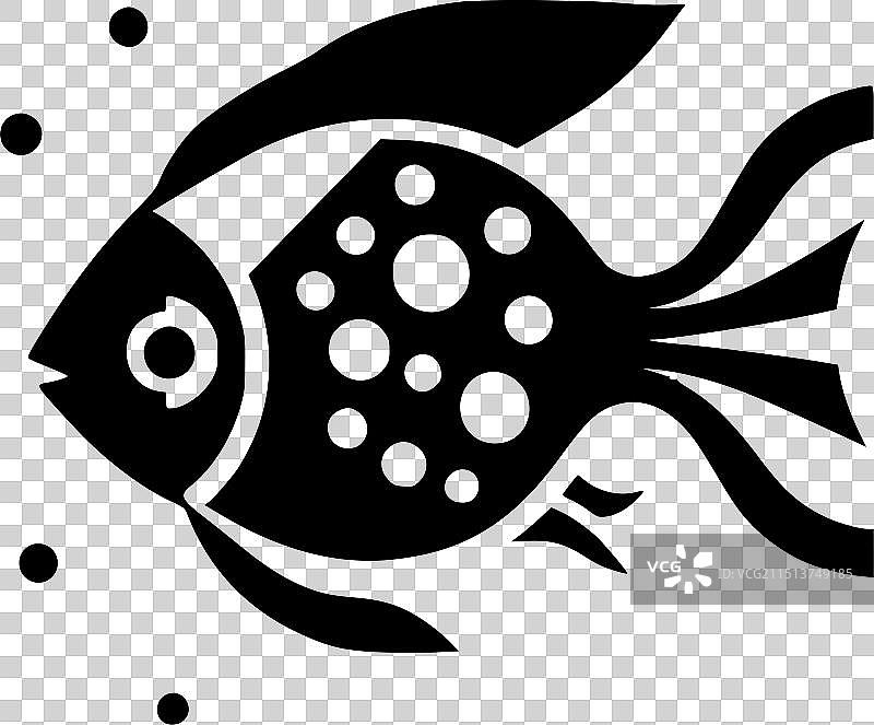 小丑鱼黑白稿图片素材