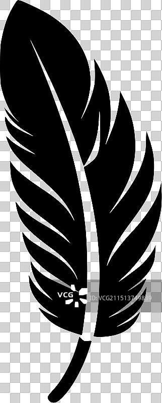 羽毛 - 简约剪影图片素材