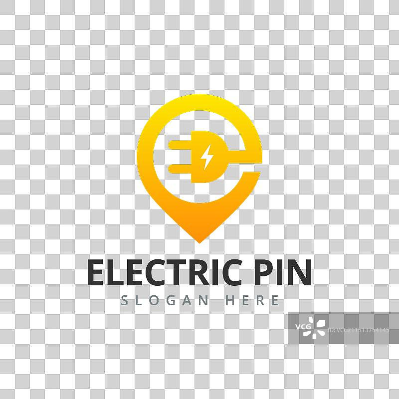 电力别针Logo设计模板图片素材