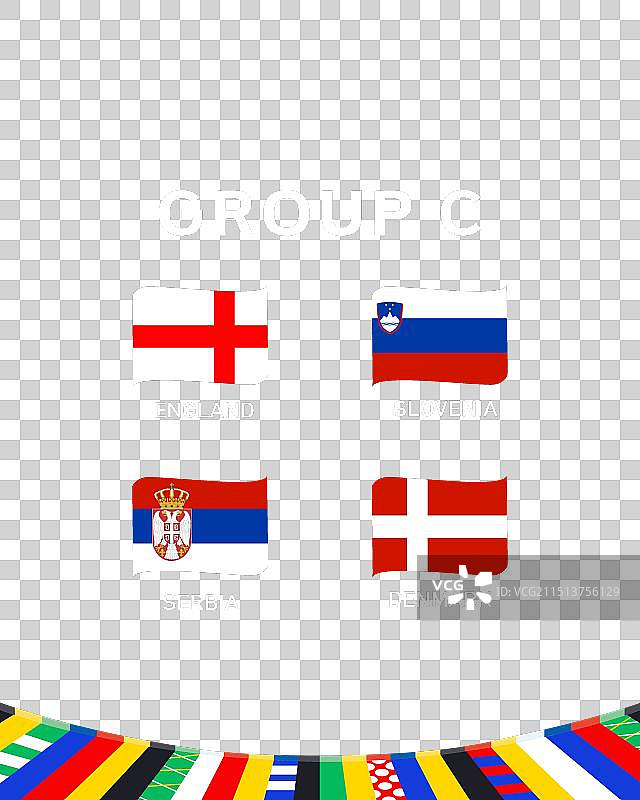 C标志彩带欧洲国家2024团队图片素材