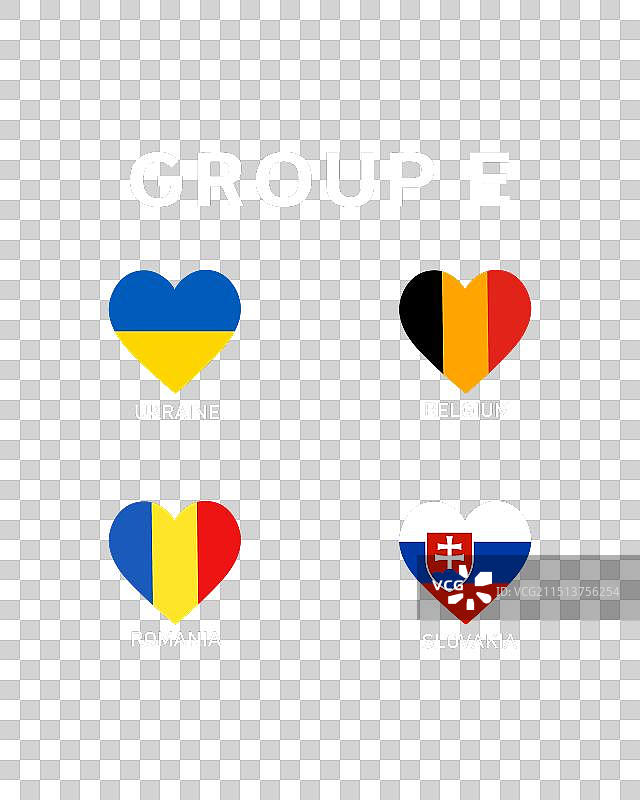 E组旗帜：2024年欧洲国家队图片素材