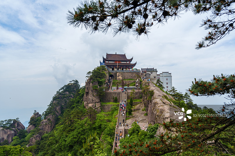 九华山天台佛殿+安徽省池州市青阳县九华山风景区图片素材