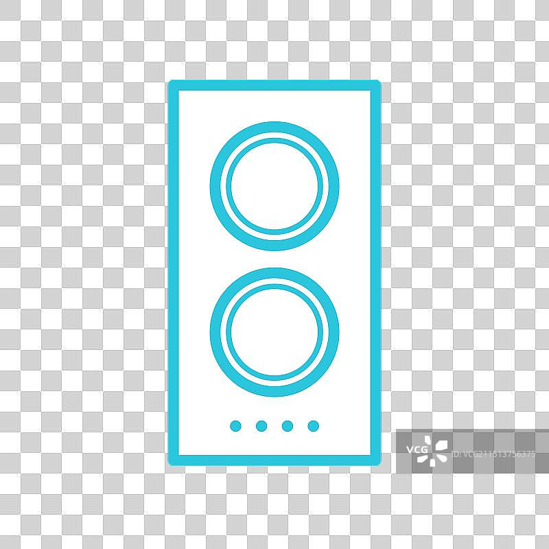 双头便携式电磁炉图标图片素材