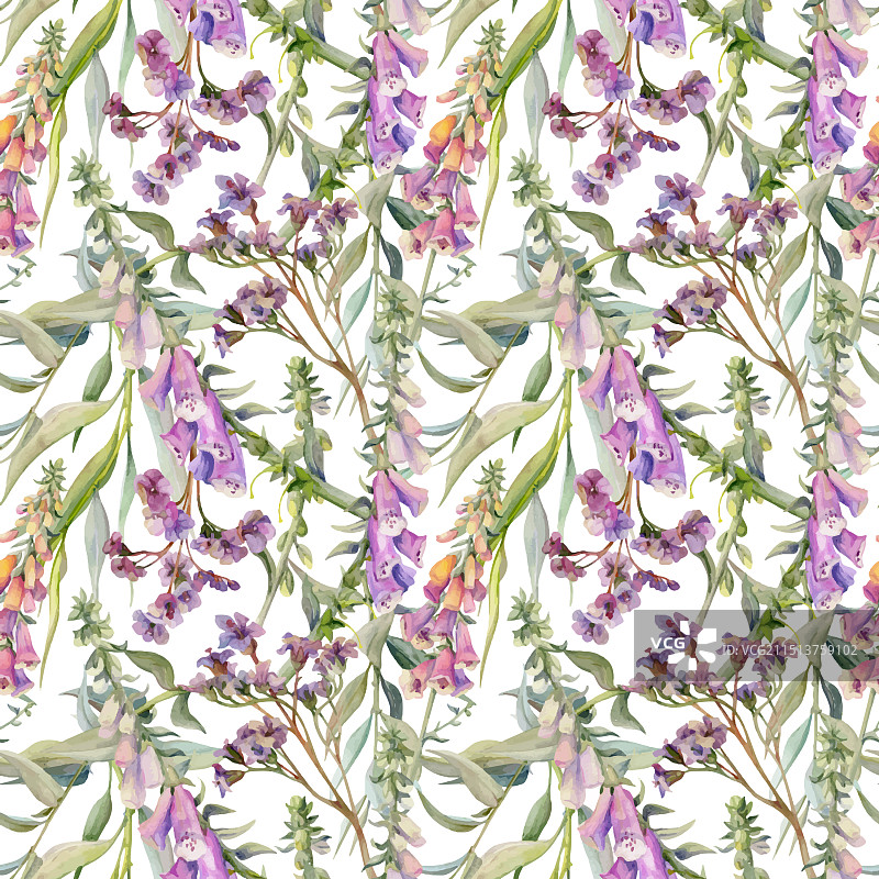 手绘水彩波西米亚植物花卉图片素材