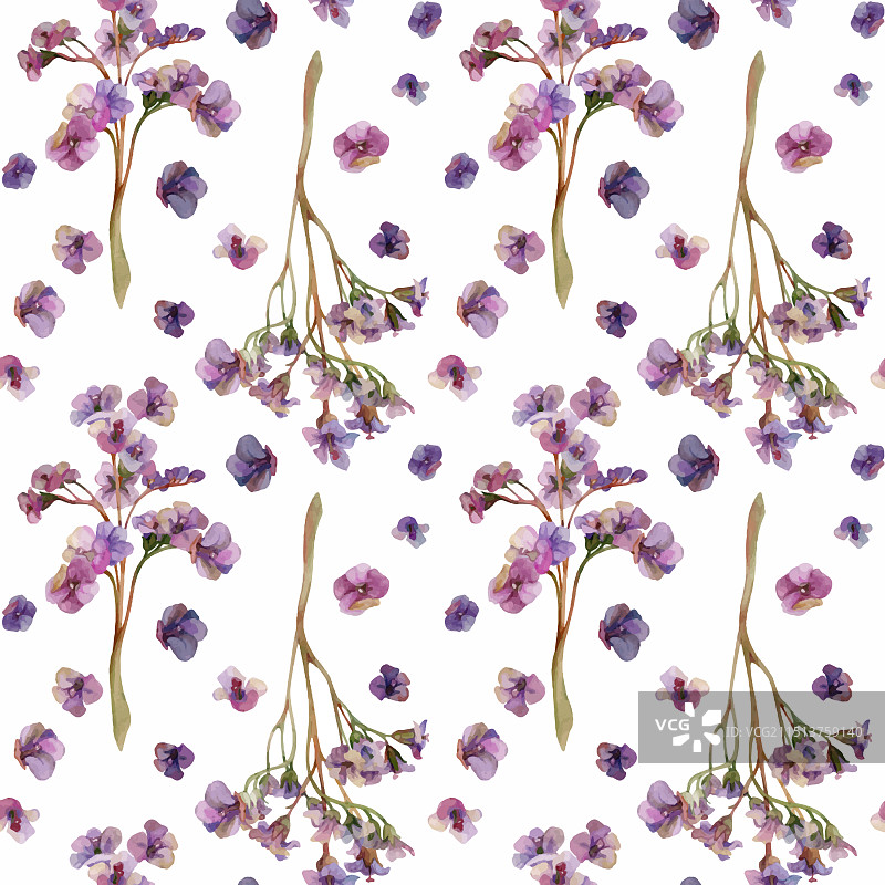 手绘水彩波西米亚植物花卉图片素材