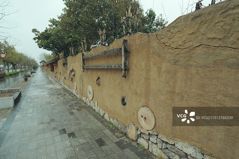 小岗村土墙+安徽省滁州市凤阳县小岗村乡村旅游区-当年农家图片素材