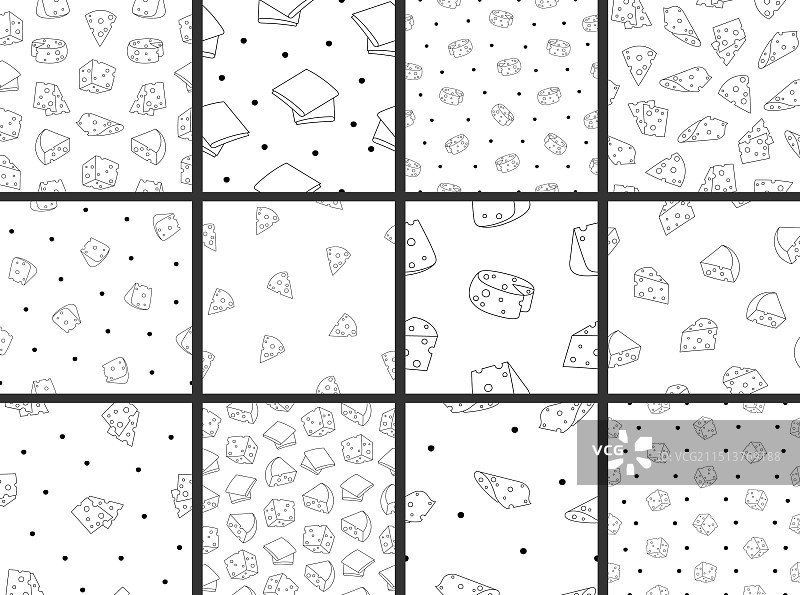 奶酪切片无缝图案图片素材