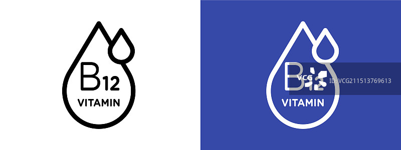 维生素B12滴剂Logo标志轮廓图片素材