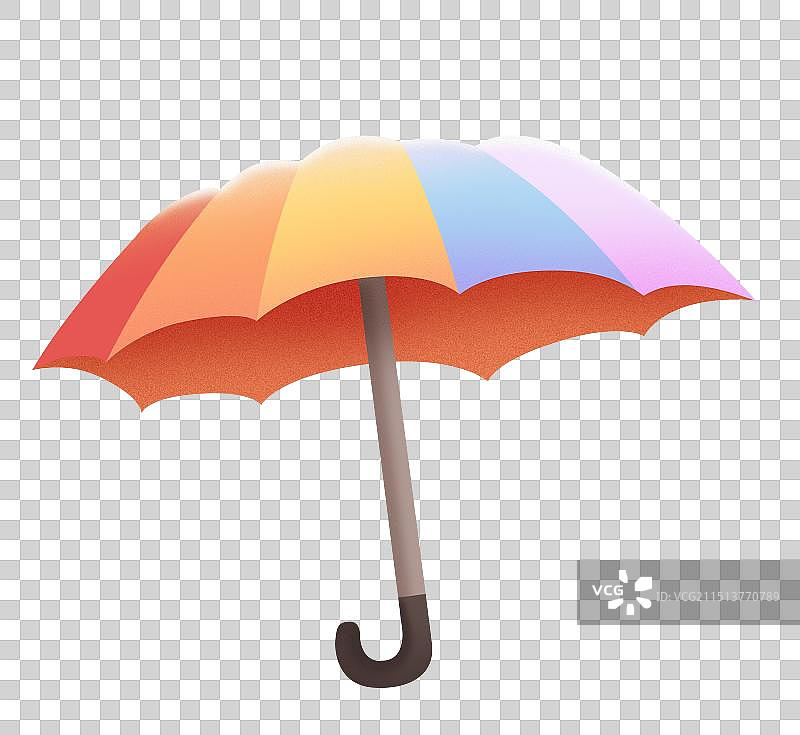 彩虹雨伞肌理插画图片素材