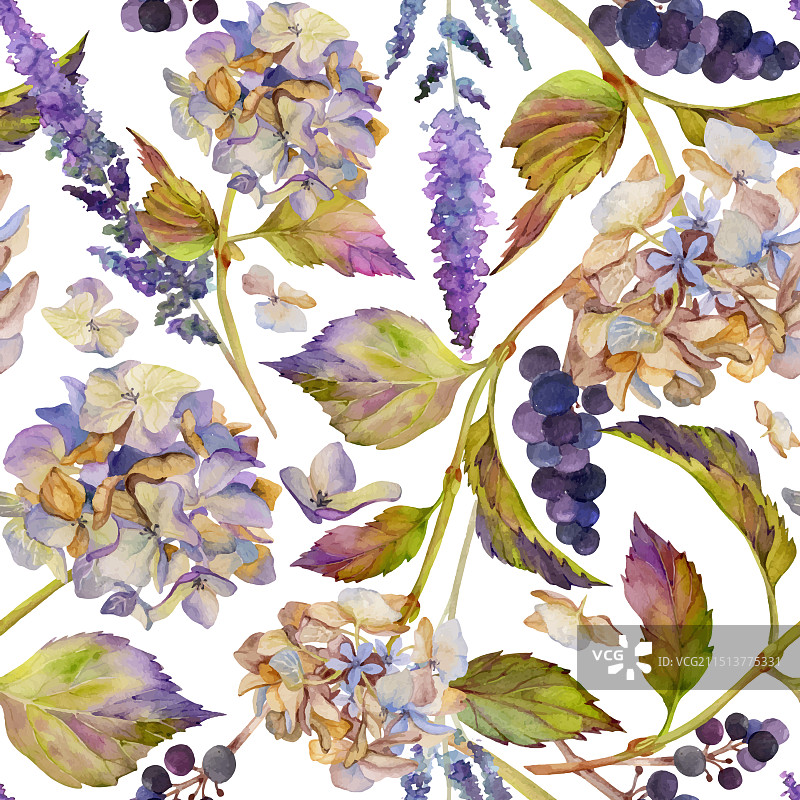 手绘水彩破旧风波西米亚植物图片素材