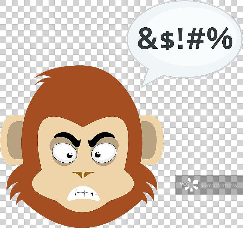 猴头气泡对话框图片素材