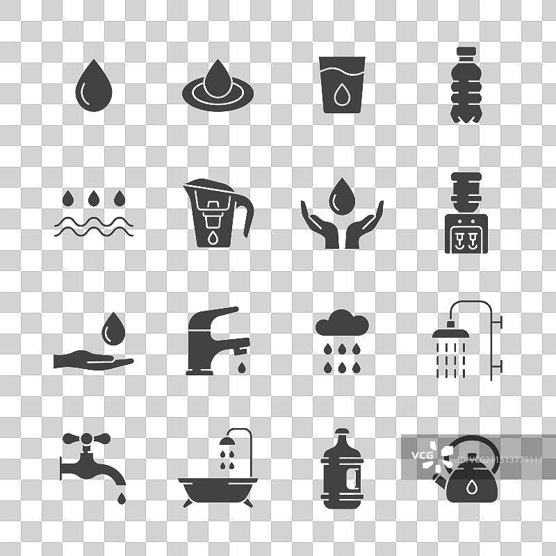 水形符号图标集图片素材